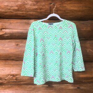 Melly M Green/Pink/White Pickleball EUC Activewear Comfort Outdoor Top Size XXL